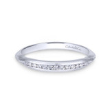 Gabriel & Co. 14k White Gold Contemporary Diamond Wedding Band - WB11749R3W44JJ photo