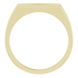 14K Yellow 15x7 mm Rectangle Signet Ring - 9824102P photo 2