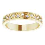 14K Yellow 1/5 CTW Diamond Geometric Anniversary Band - 124245601P photo 3