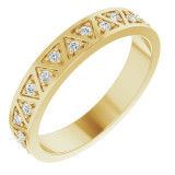 14K Yellow 1/5 CTW Diamond Geometric Anniversary Band - 124245601P photo