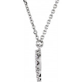 14K White Initial P 1/8 CTW Diamond 16 Necklace - 67311115P photo 2