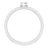 14K White 1/2 CTW Diamond Asymmetrical Stackable Ring - 123287600P photo 2