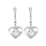 Gems One Silver Diamond (1/50 Ctw) & Createdwhite Topaz (1/4 Ctw) Earring - ROL2165WT photo