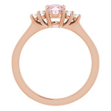 14K Rose Morganite & 1/5 CTW Diamond Ring - 7160470002P photo 2