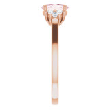 14K Rose Morganite & 1/5 CTW Diamond Ring - 7160470002P photo 4