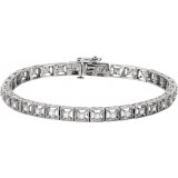 14K White 1/2 CTW Diamond Fashion Tennis 7 Bracelet - 65126160001P photo