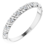 14K White .08 CTW Diamond Anniversary Band - 124048600P photo