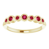 14K Yellow Ruby Bezel-Set Ring - 71844636P photo 3