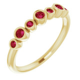 14K Yellow Ruby Bezel-Set Ring - 71844636P photo