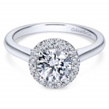 Gabriel & Co. 14k White Gold Contemporary Halo Engagement Ring - ER7265W44JJ photo