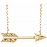 14K Yellow Arrow 16-18 Necklace - 65182960000P photo