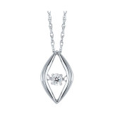 Gems One 10KT White Gold & Diamond Rhythm Of Love Neckwear Pendant  - 1/10 ctw - ROL1228-1WC photo