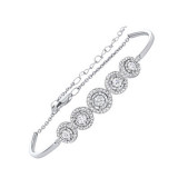 Gems One 14Kt White Gold Diamond (1 1/2Ctw) Bangle - BG10015-4WC photo