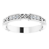 14K White 1/6 CTW Diamond Celtic-Inspired Anniversary Band - 124221600P photo 3