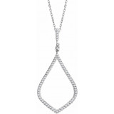 14K White 1/4 CTW Diamond 18 Necklace - 65197960000P photo