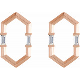 14K Rose 1/3 CTW Diamond Geometric Earrings - 87075602P photo 2