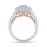 Gabriel & Co. 14k Two Tone Gold Embrace Double Halo Engagement Ring - ER13889O3T44JJ photo 2