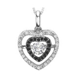 Gems One 14KT White Gold & Diamond Rhythm Of Love Neckwear Pendant  - 3/8 ctw - ROL1018-4WCBLK photo