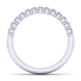 Gabriel & Co. 14k White Gold Contemporary Anniversary Wedding Band - WB11757O6W44JJ photo 2