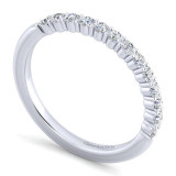 Gabriel & Co. 14k White Gold Contemporary Anniversary Wedding Band - WB11757O6W44JJ photo 3