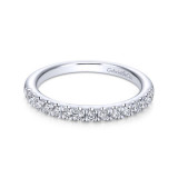 Gabriel & Co. 14k White Gold Contemporary Anniversary Wedding Band - WB13880R4W44JJ photo