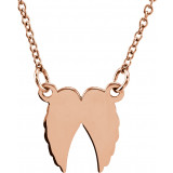 14K Rose Tiny Poshu00ae Angel Wings 16-18 Necklace - 858001003P photo 3
