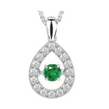 Gems One 14KT White Gold & Diamond Rhythm Of Love Neckwear Pendant  - 1/10 ctw - ROL1098-4WCE photo