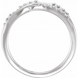 14K White 1/4 CTW Diamond Criss-Cross Ring - 1226596001P photo 2