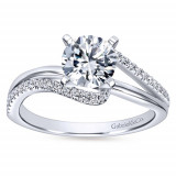 Gabriel & Co. 14k White Gold Contemporary Bypass Engagement Ring - ER6974W44JJ photo