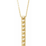 14K Yellow Pyramid Bar 16-18 Necklace - 86602601P photo