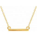 14K Yellow 18x1.5 mm Petite Bar 16-18 Necklace - 65195060000P photo