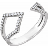 14K White 1/5 CTW Diamond Geometric Ring - 123009600P photo