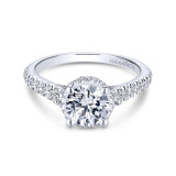 Gabriel & Co. 14k White Gold Infinity Straight Engagement Ring - ER13856R4W44JJ photo