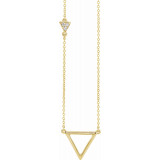 14K Yellow .05 CTW Diamond Triangle 16-18 Necklace - 65230160000P photo