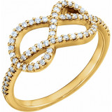 14K Yellow 1/3 CTW Diamond Knot Ring - 122826601P photo