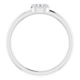 14K White .07 CTW Diamond Initial S Ring - 1238346090P photo 2