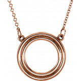 14K Rose Circle 16 Necklace - 85873102P photo