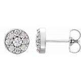 14K White 3/8 CTW Diamond Earrings - 862886000P photo