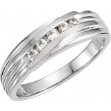 14K White 1/4 CTW Diamond 5-Stone Band - 114536000P photo