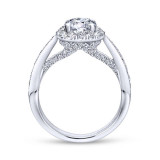 Gabriel & Co. 14k White Gold Entwined Halo Engagement Ring - ER12606R4W44JJ photo 2