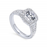Gabriel & Co. 14k White Gold Contemporary Halo Engagement Ring - ER10252W44JJ photo 3