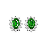 Gems One 14Kt White Gold Diamond (3/8Ctw) & Emerald (7/8 Ctw) Earring - FE4062-4WCE photo