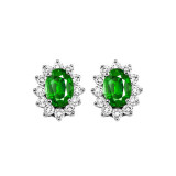 Gems One 14Kt White Gold Diamond (3/8Ctw) & Emerald (7/8 Ctw) Earring - FE4062-4WCE photo