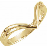 14K Yellow V-Shape Fashion Ring - 50016145857P photo