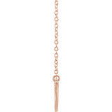 14K Rose Curved 19.9 Bar Necklace - 860491002P photo 2