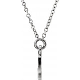 14K White Tiny Poshu00ae Horseshoe 16-18 Necklace - 857891002P photo 2