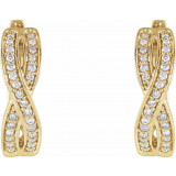 14K Yellow 1/5 CTW Diamond Infinity-Inspired Hoop Earrings - 65295860001P photo 2