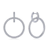 Gabriel & Co. 14k White Gold Lusso Diamond Huggie Earrings - EG13656W45JJ photo