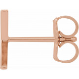 14K Rose Single Initial X Earring - 86800241P photo 2