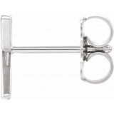 14K White Single Initial K Earring - 86800161P photo 2